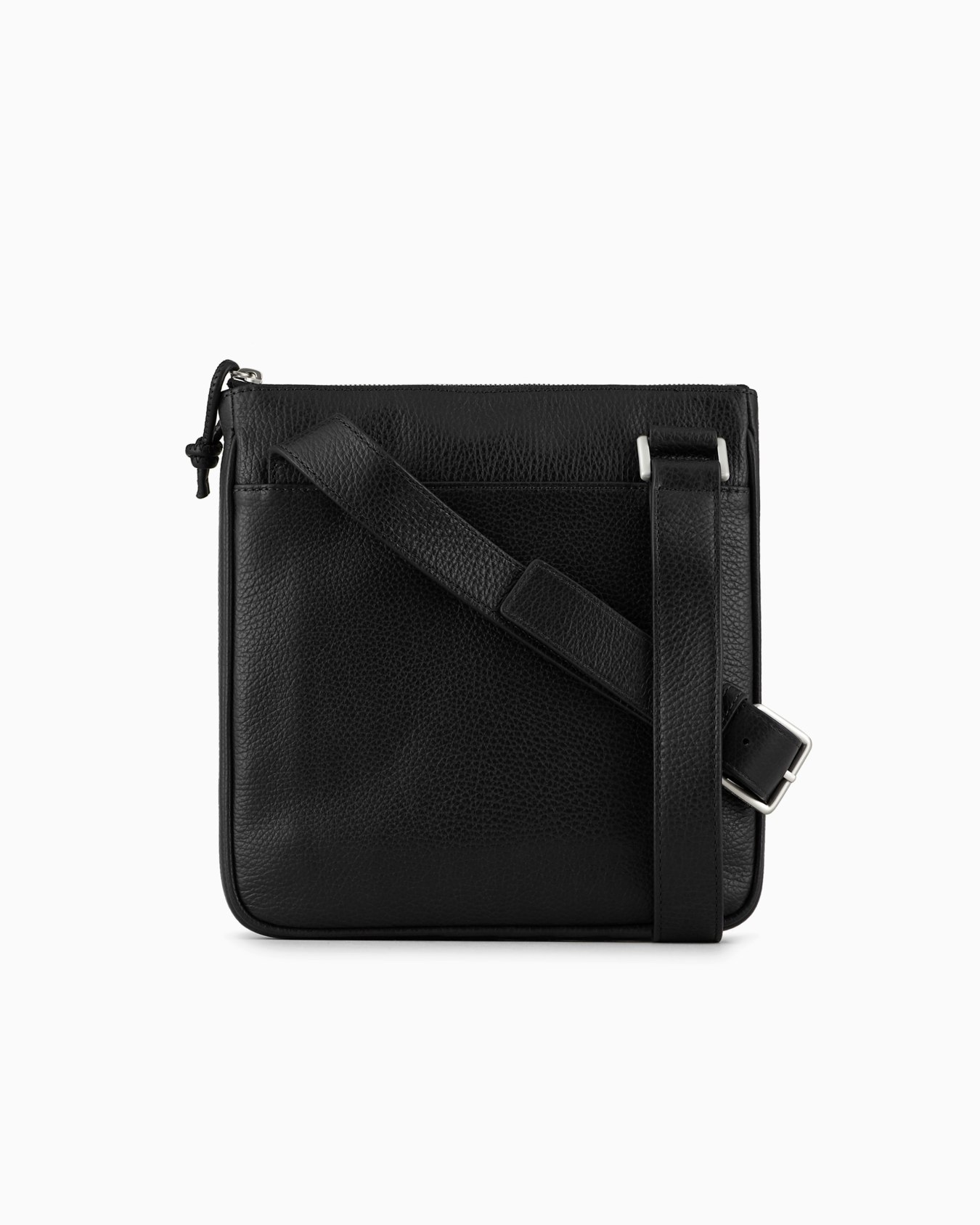 Bandolera plana de piel abatanada Diapositiva 2