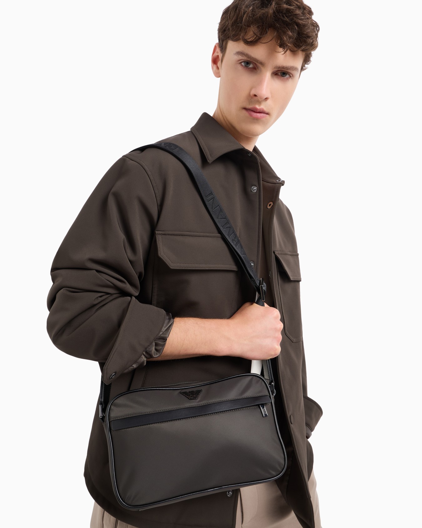 Borsa a tracolla in nylon riciclato ASV Slide 5