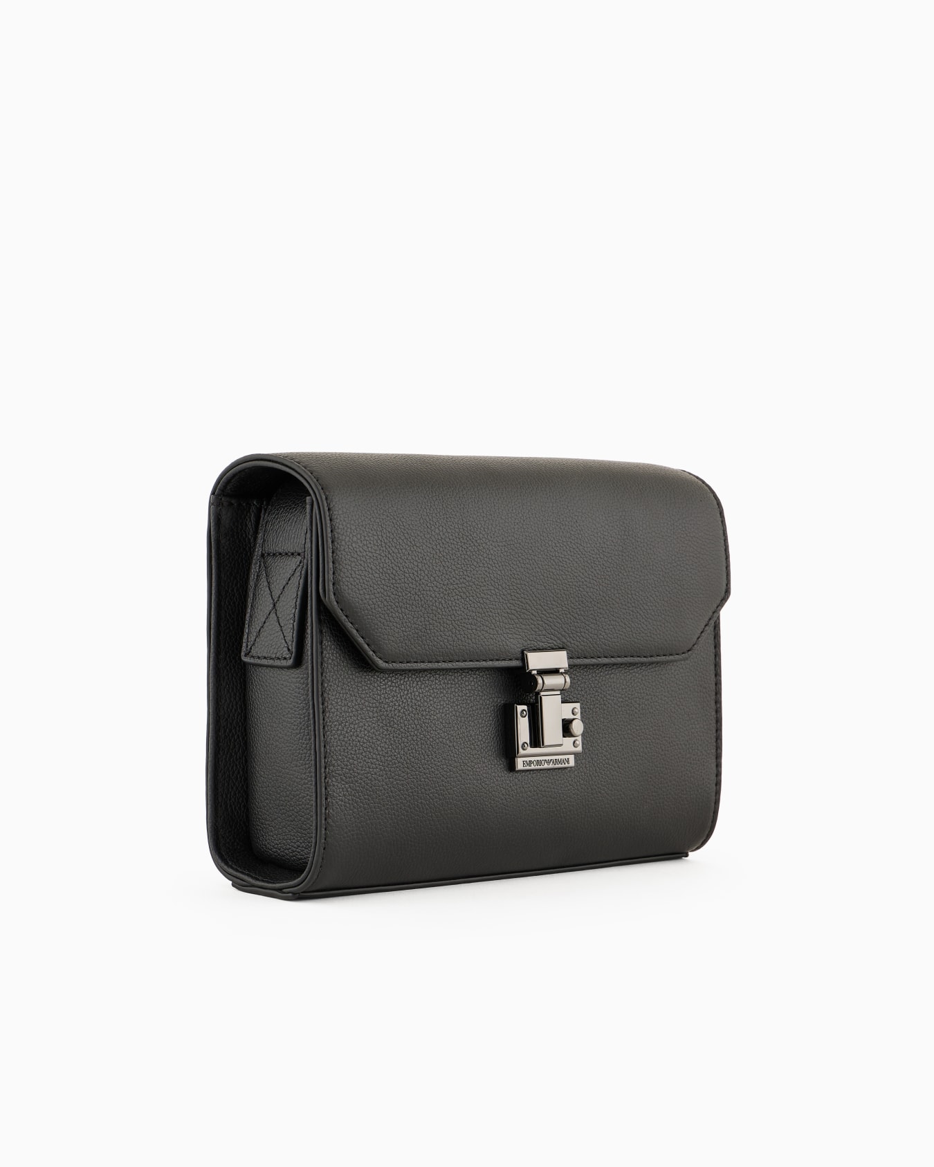 Shoulder bag with flap in tumbled leather Slide 1