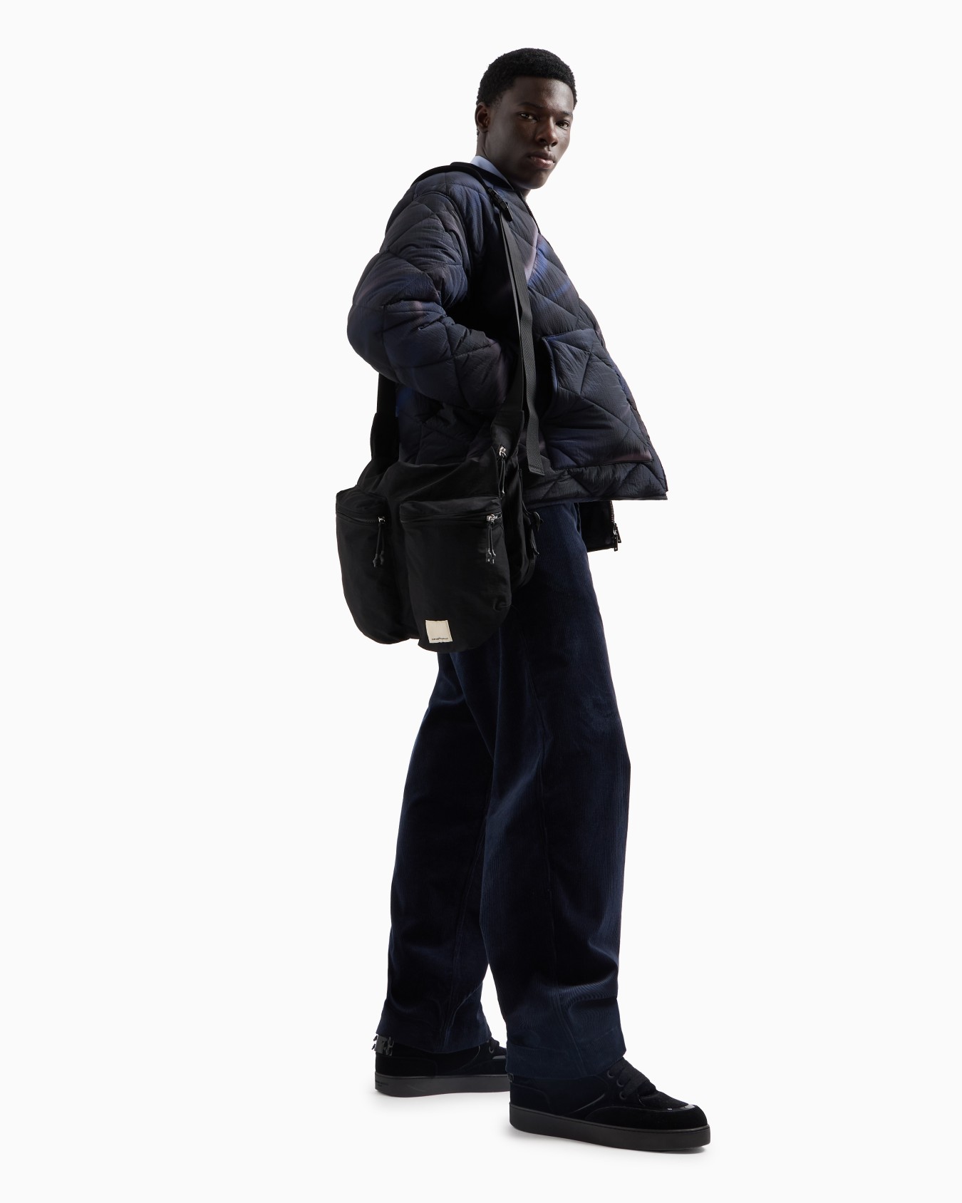 ASV Black Blue capsule collection small nylon messenger bag Slide 5