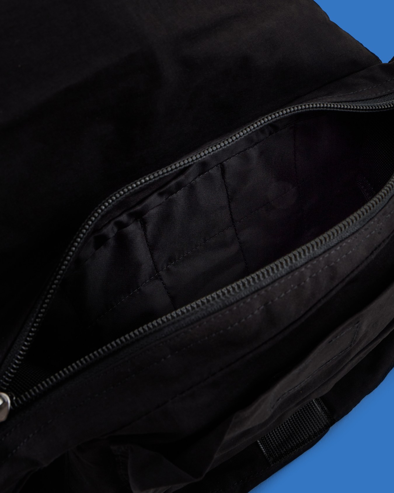 ASV Black Blue capsule collection small nylon messenger bag Slide 3