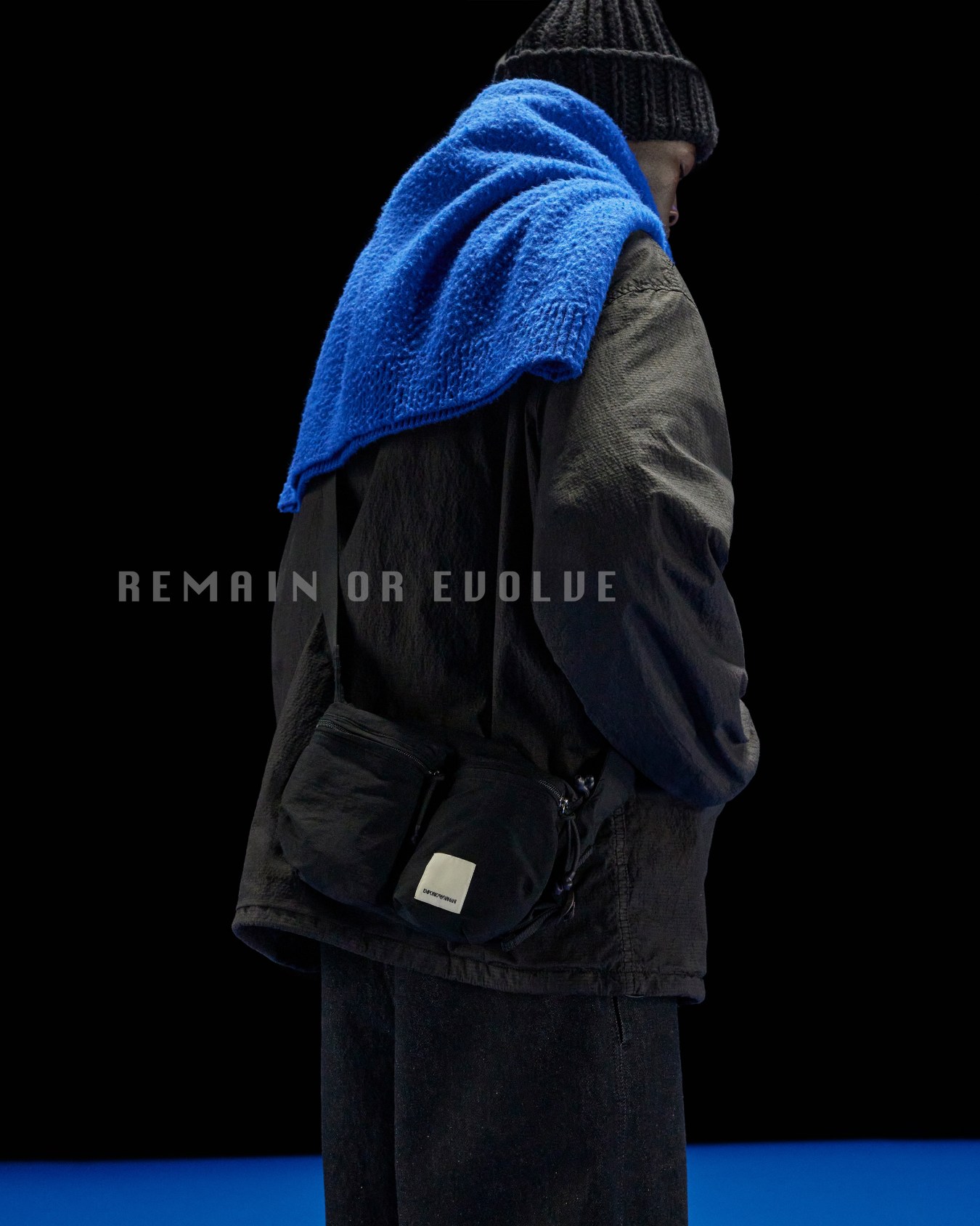 ASV Black Blue capsule collection small nylon messenger bag Slide 4