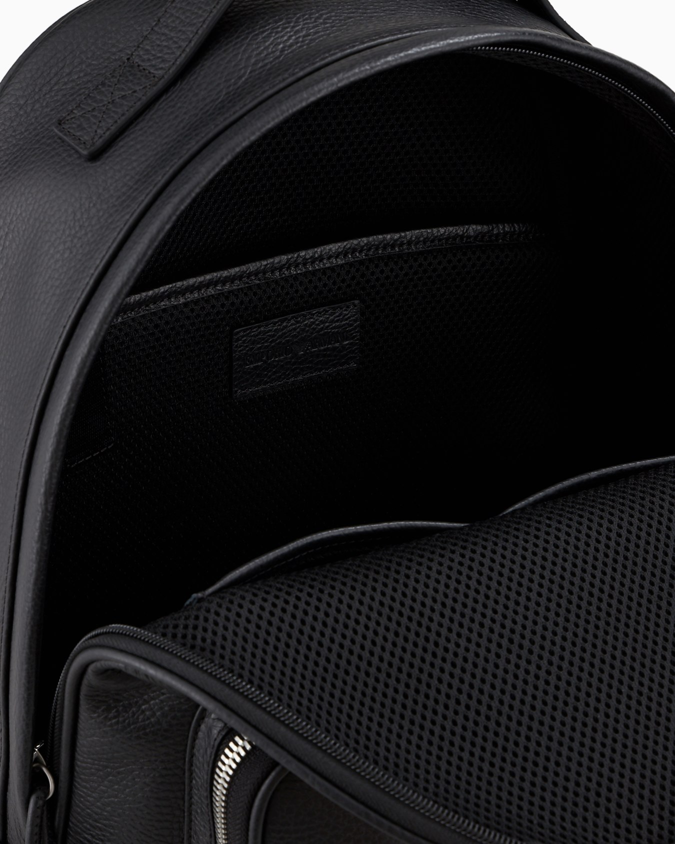 Rounded backpack in tumbled leather Slide 3
