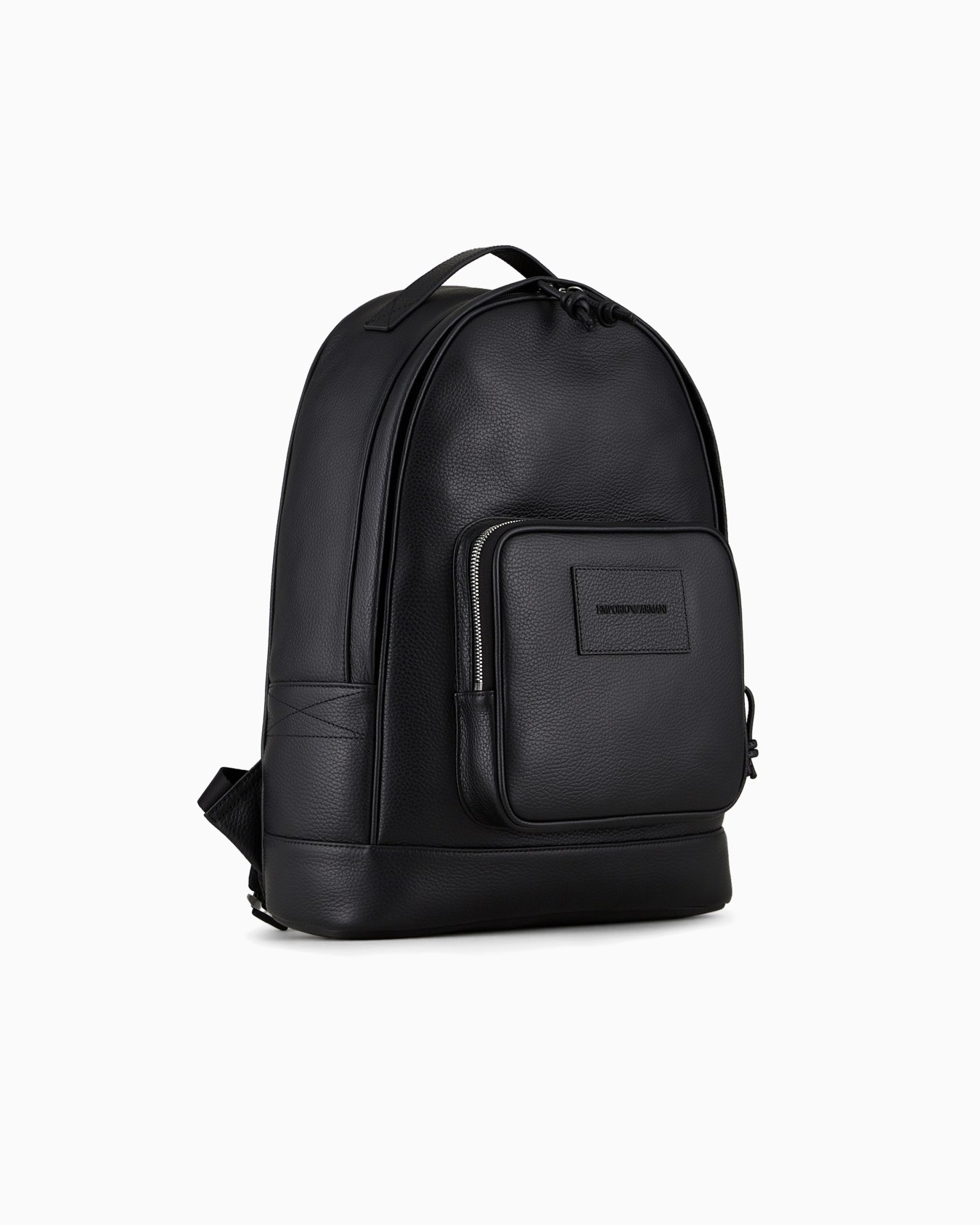 Rounded backpack in tumbled leather Slide 1