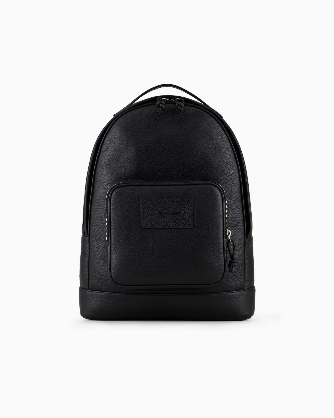 Rounded backpack in tumbled leather Slide 0
