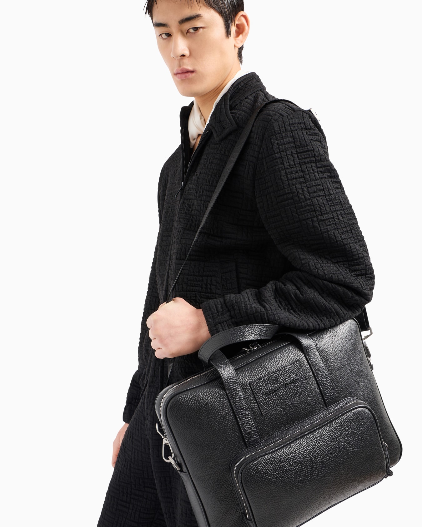 Business bag in tumbled leather Slide 6