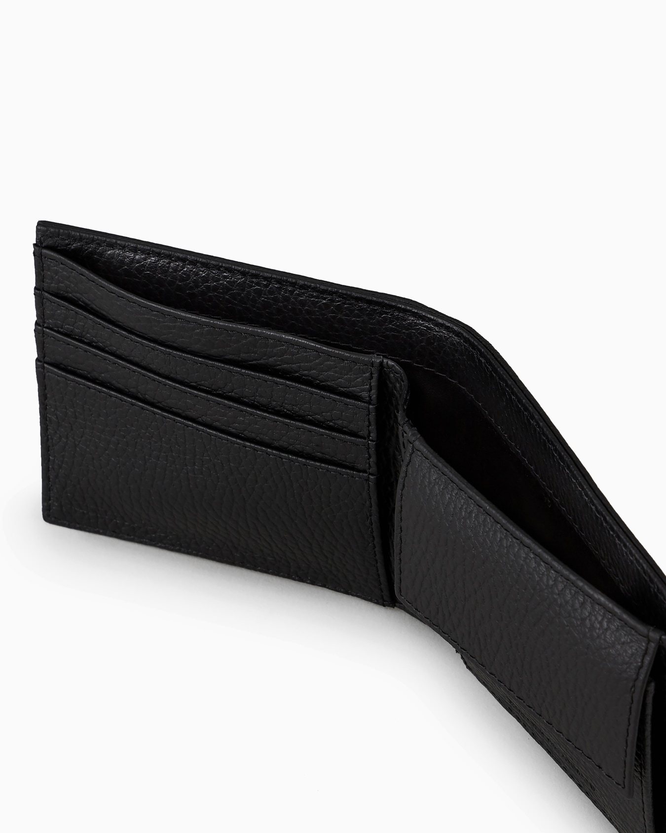 Tumbled leather wallet with coin pocket Slide 3
