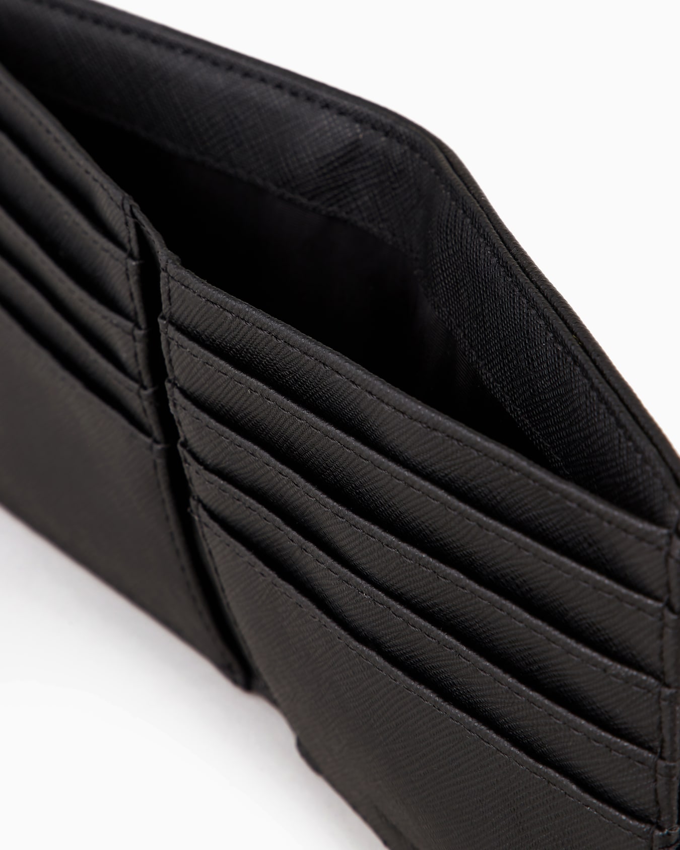 ASV regenerated Saffiano leather wallet with eagle plate Slide 3