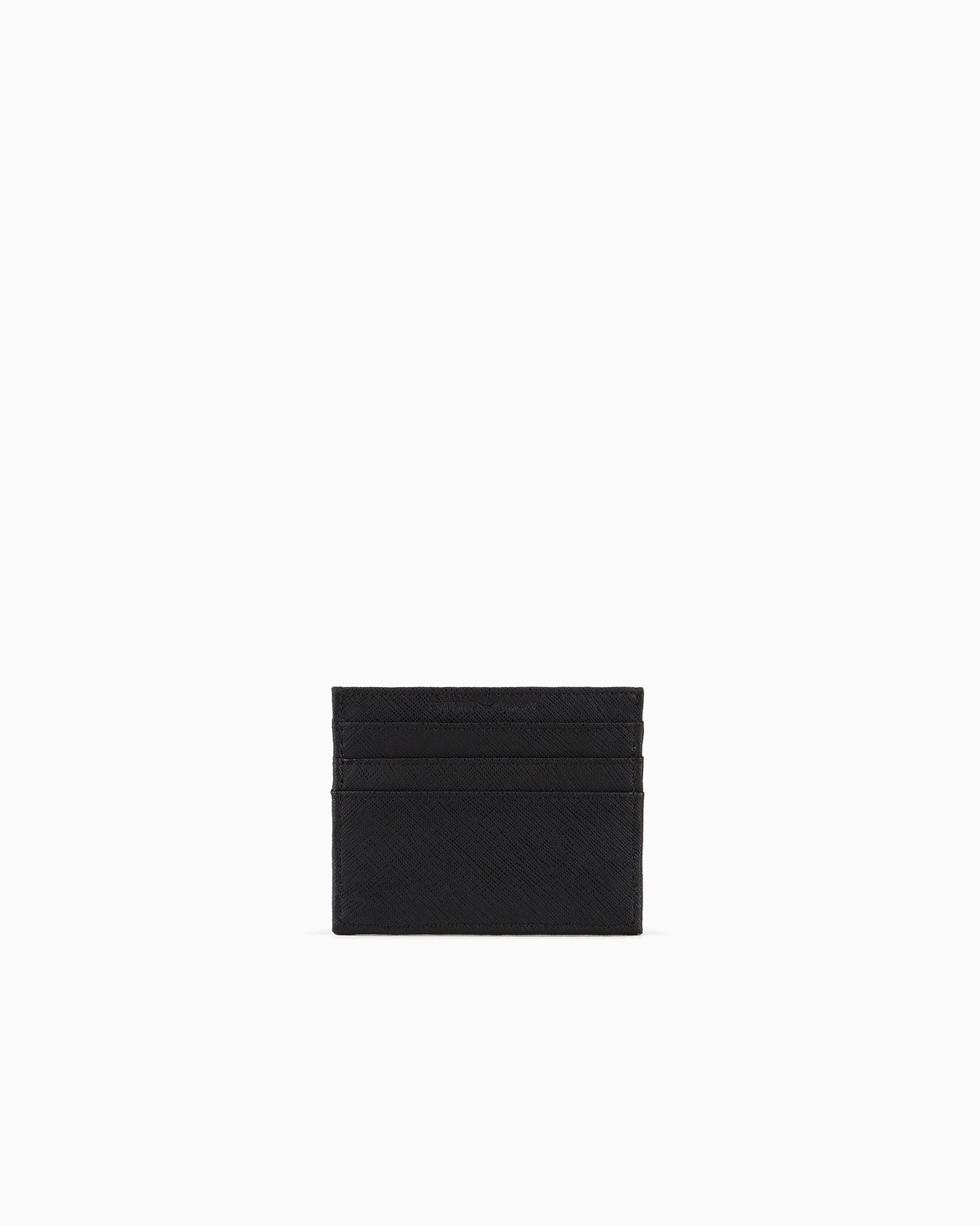 ASV regenerated Saffiano leather card holder with eagle plate Slide 1