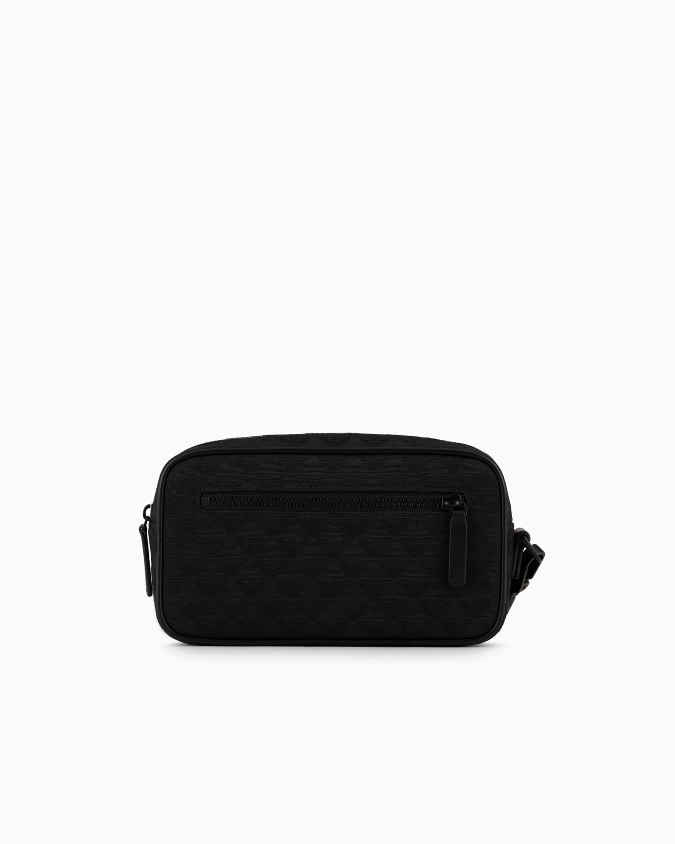 Nylon washbag with all-over jacquard eagle Slide 1