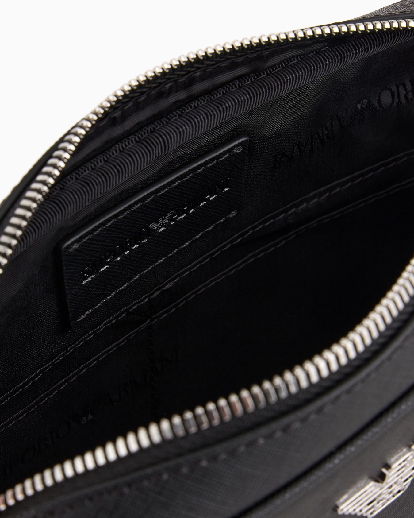 ASV regenerated Saffiano leather washbag with eagle plate Slide 4