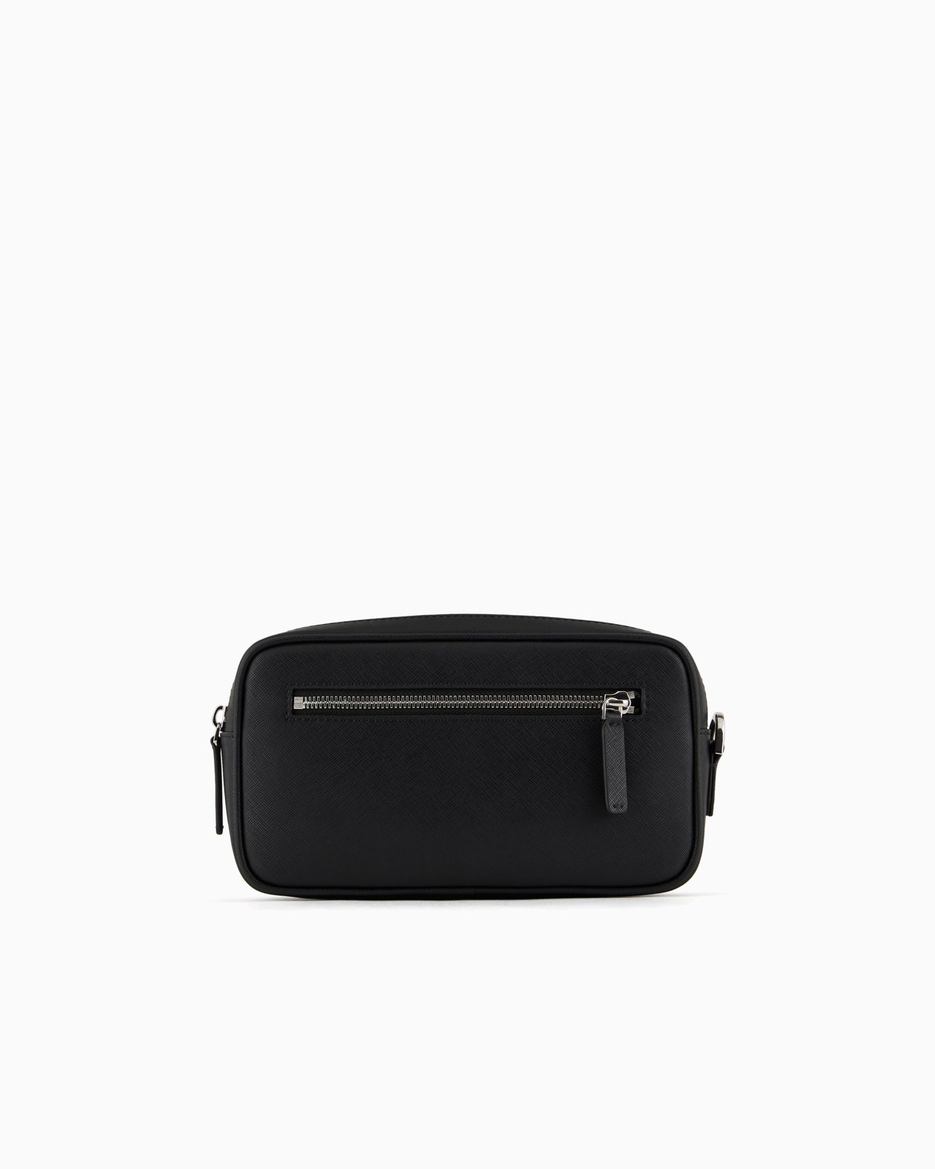 ASV regenerated Saffiano leather washbag with eagle plate Slide 2