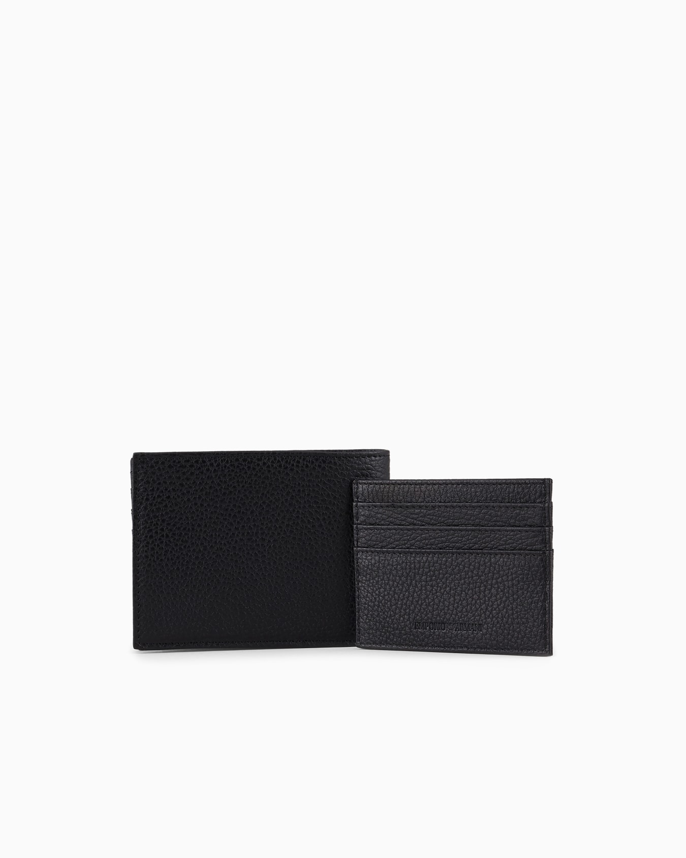 Gift box with wallet and card holder in tumbled leather Slide 0