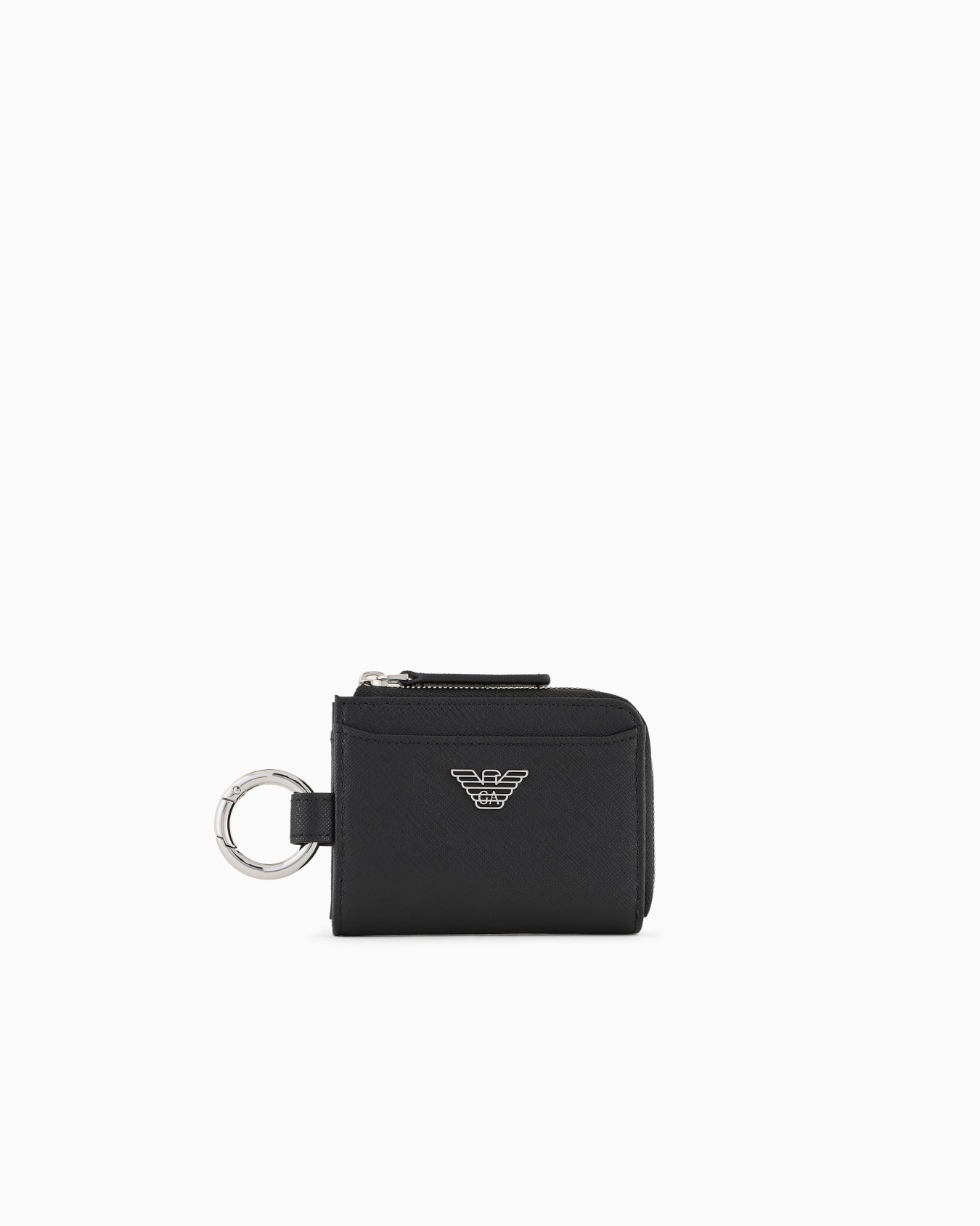 ASV Portemonnaie aus wiederaufbereitetem Leder mit Adler-Plakette und Karabinerhaken Folie 0