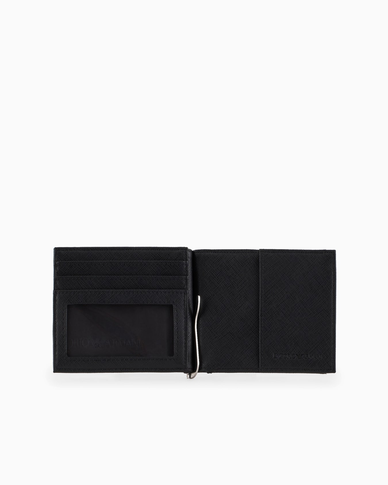 ASV regenerated Saffiano leather compact wallet with eagle plate Slide 2