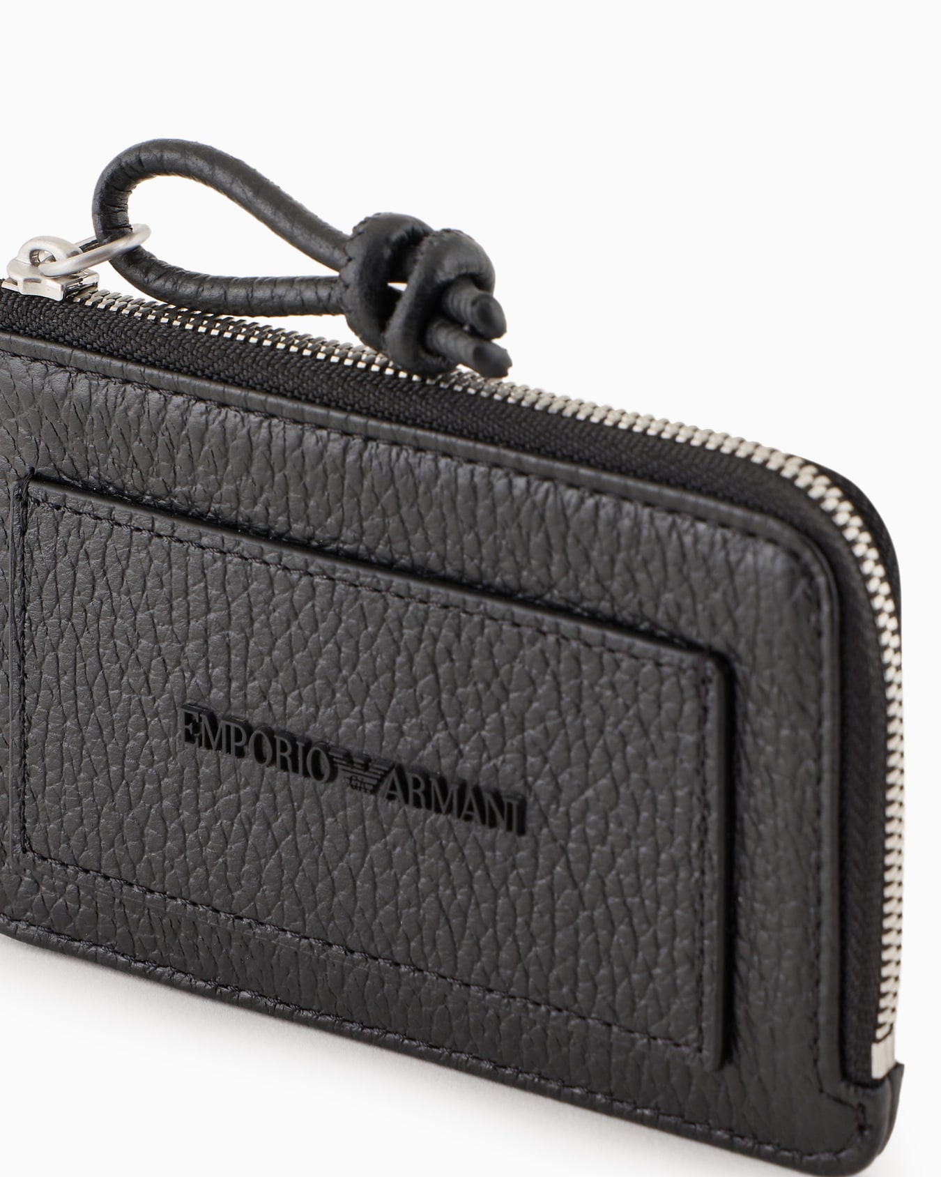 Zipped, tumbled-leather card holder Slide 3