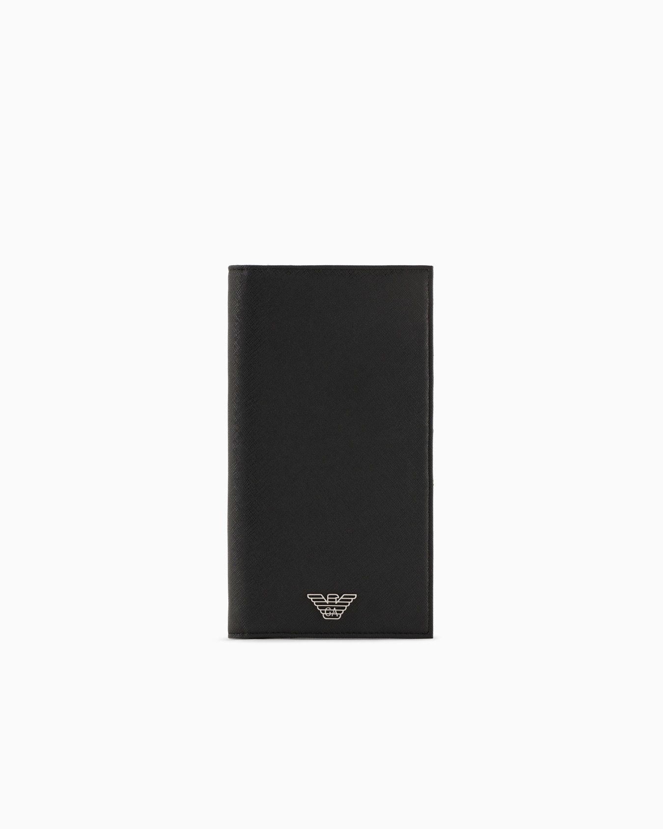 ASV regenerated Saffiano leather large currency holder with eagle plate Slide 0