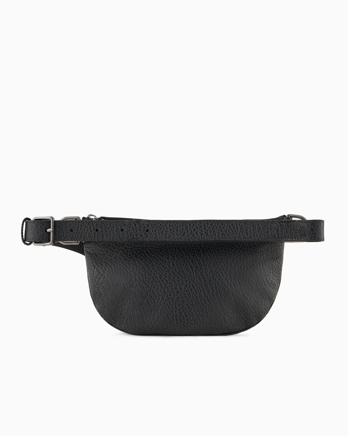 Pebbled-leather belt bag with smooth leather details Slide 2