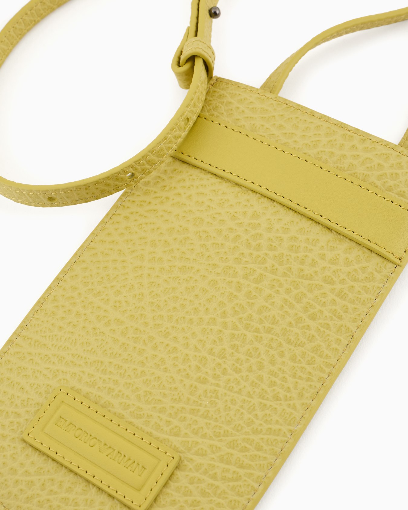 Funda para dispositivos electrónicos de cuero plena flor con detalles de piel lisa y bandolera Diapositiva 4
