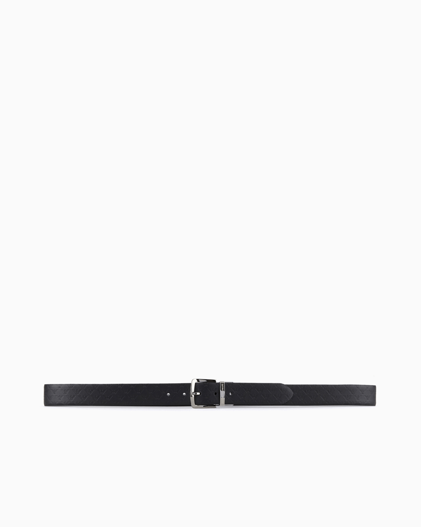 Reversible leather belt with all-over monogram Slide 2