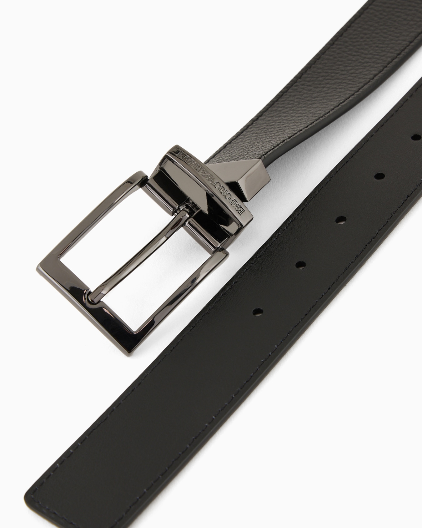 Palmellato-leather printed reversible belt Slide 1