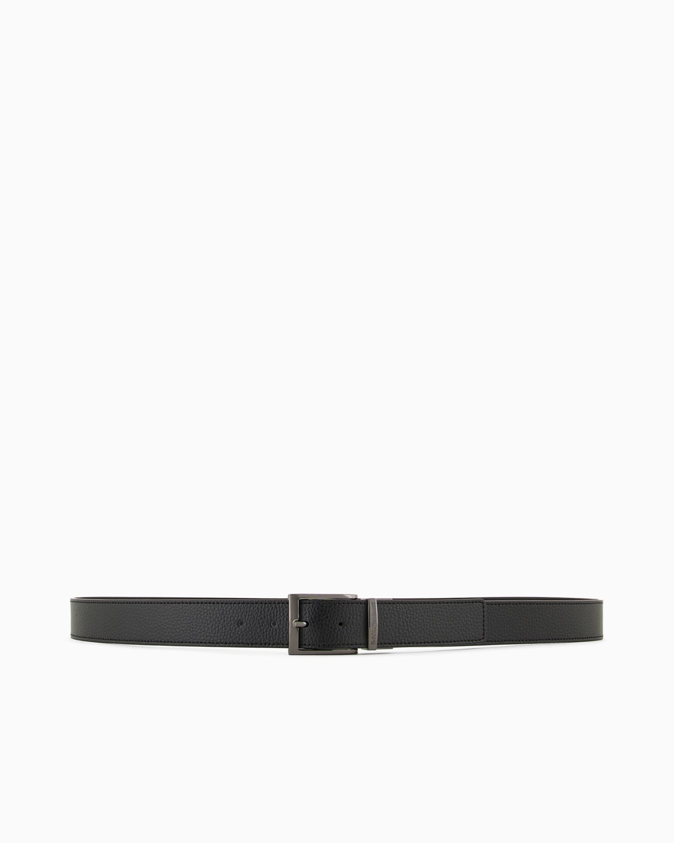 Cinturón reversible de piel con estampado graneado Diapositiva 2