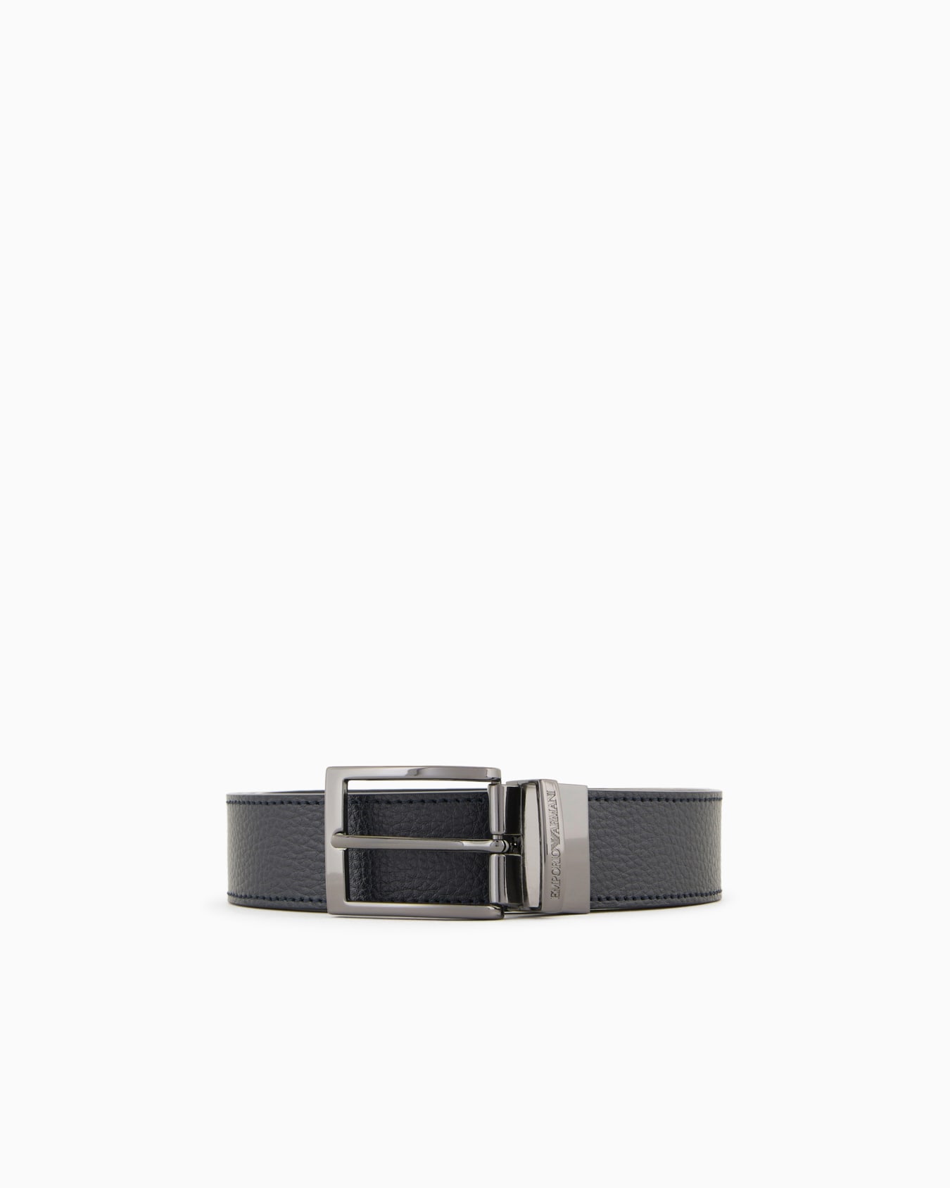 Palmellato-leather printed reversible belt Slide 0