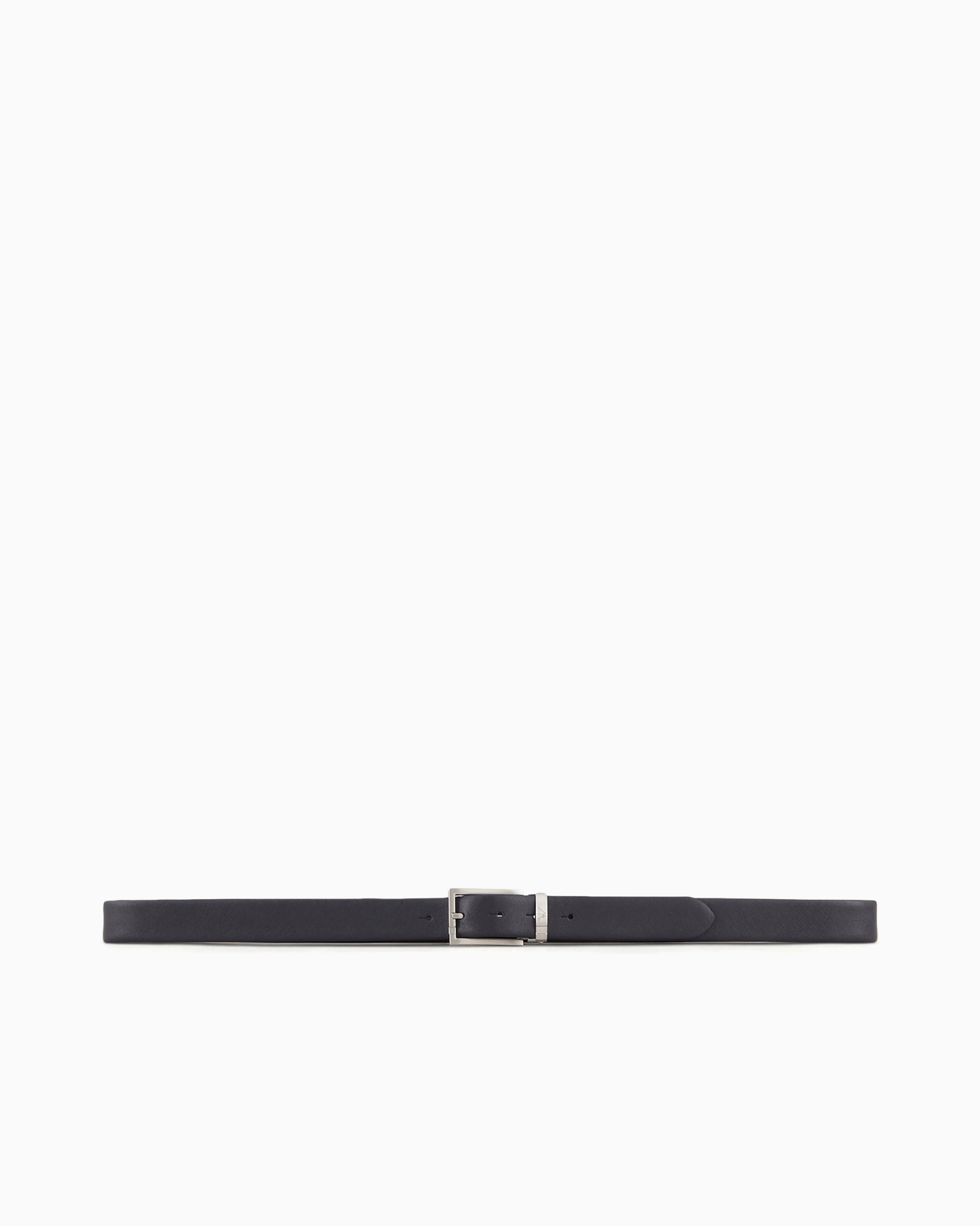 Reversible belt in two-tone leather with all-over embossed eagle Slide 2