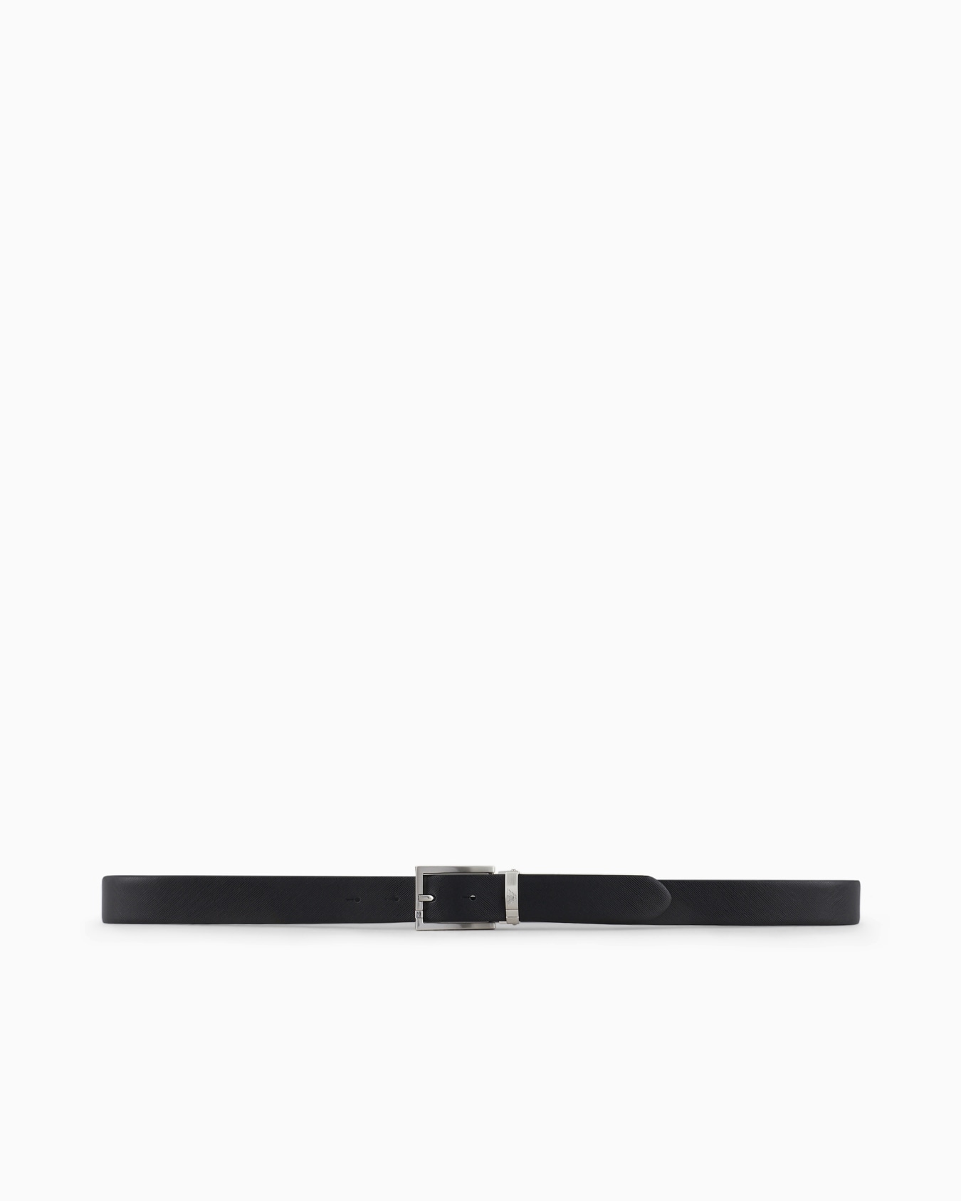 Reversible belt in two-tone leather with all-over embossed eagle Slide 2