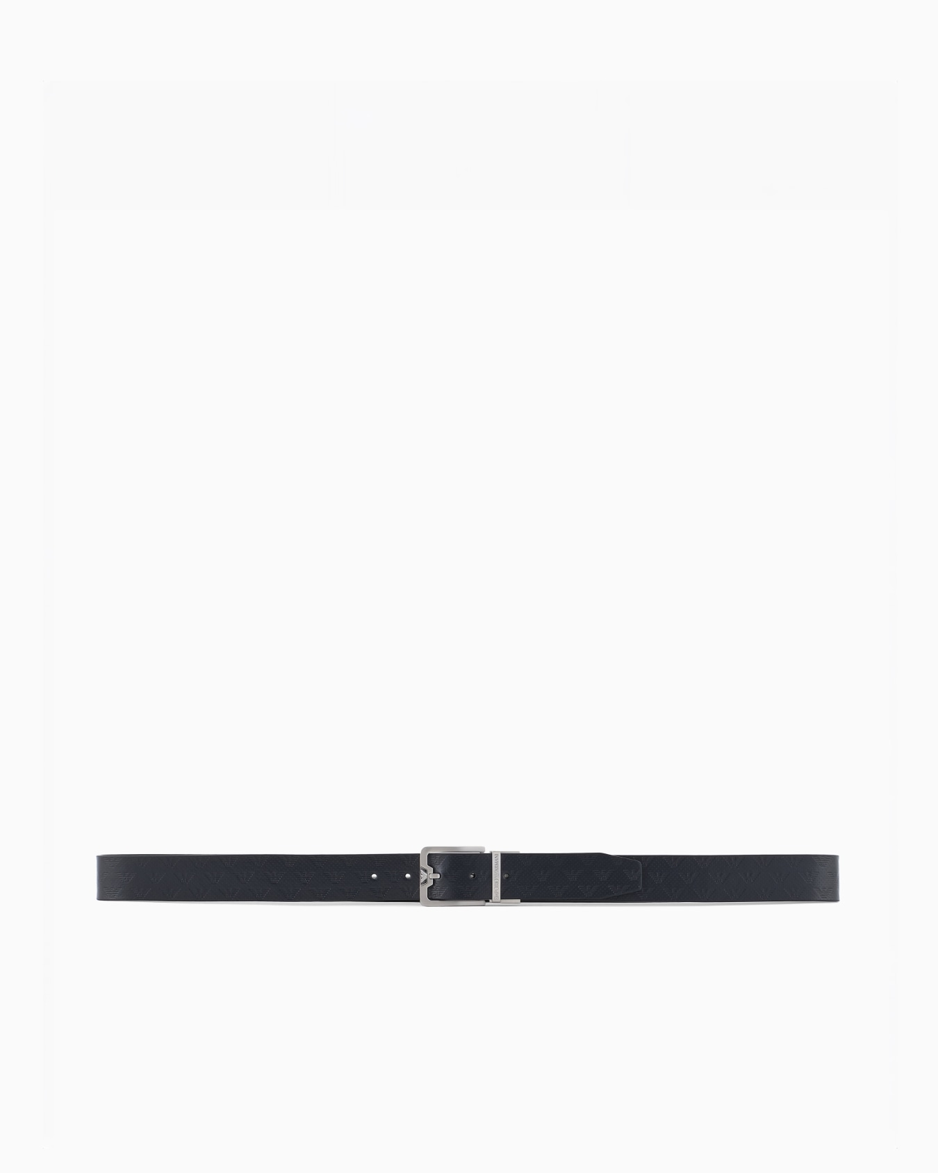 Leather belt with all-over embossed eagle Slide 2