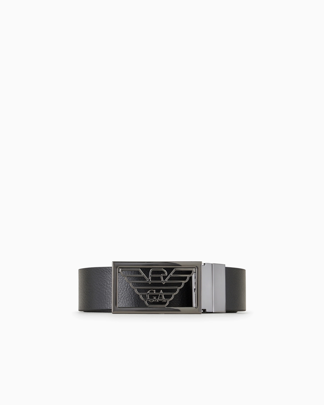 Two-toned reversible leather belt with one side in palmellato leather Slide 0