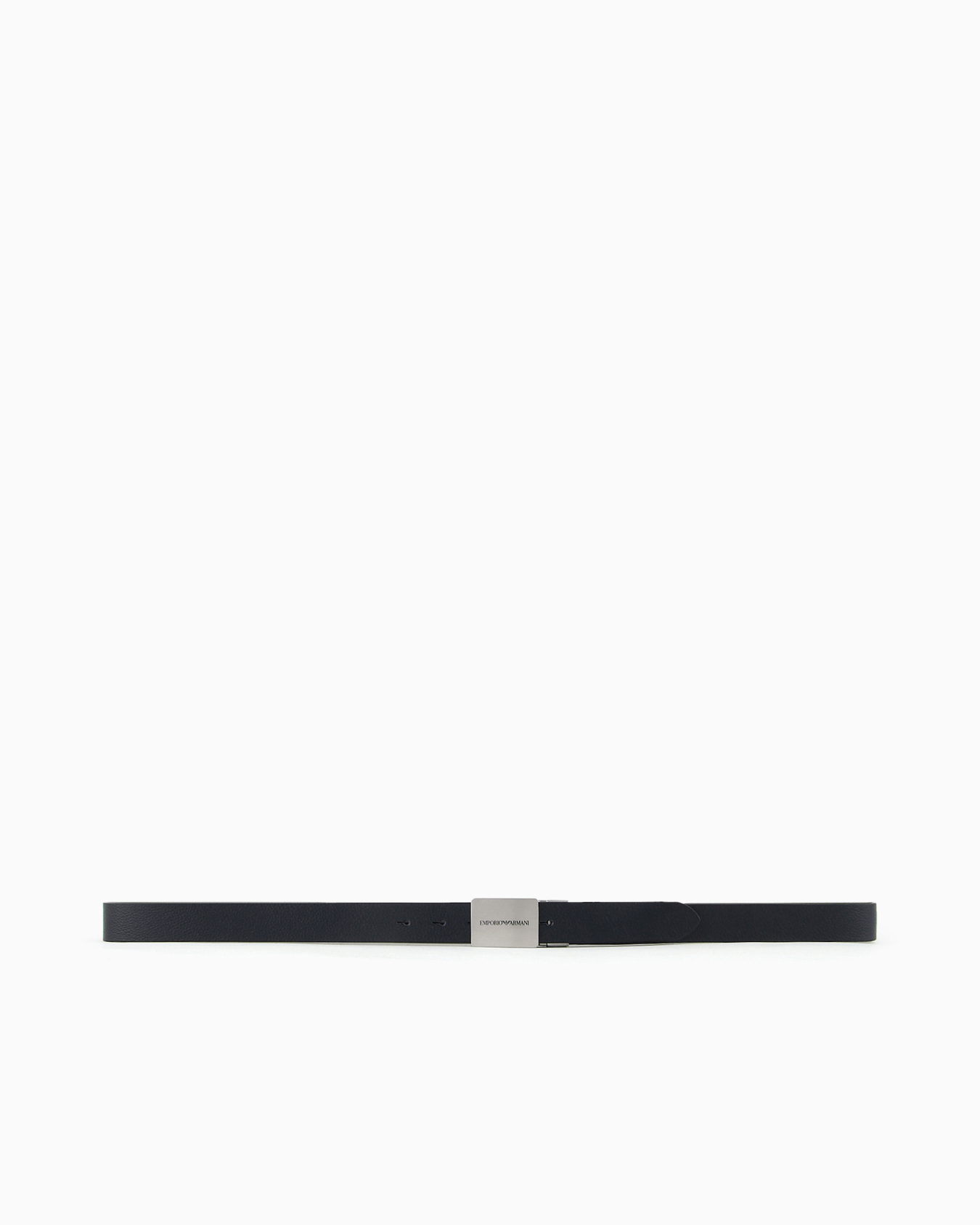 Reversible leather belt with logo buckle Slide 2