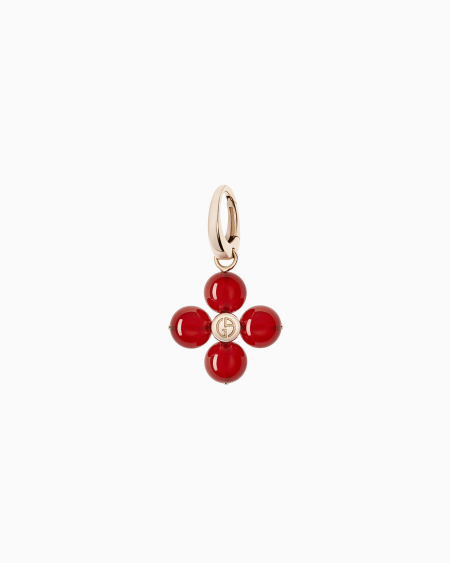 a|x armani exchange Tamara charm in 18k gold and carnelian spheres
