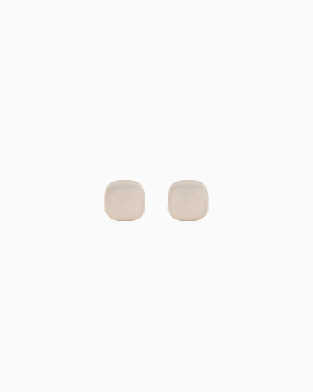 a|x armani exchange Sterling silver round cufflinks