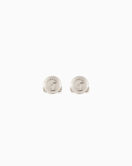 a|x armani exchange Silver cufflinks with logo