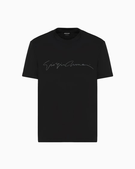 a|x armani exchange ASV stretch-viscose T-shirt with signature logo