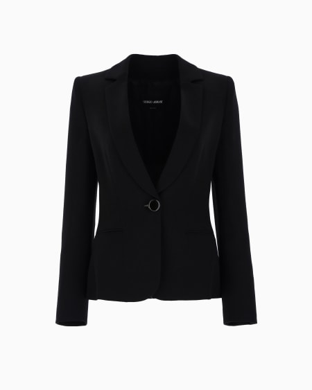 a|x armani exchange Mulberry silk single-breasted jacket