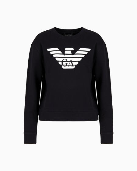 Armani Sudadera de punto orgánico con logotipo ASV