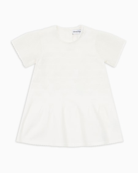 Armani Vestido acampanado de punto jacquard con motivo integral de águila