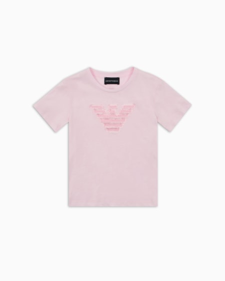 Armani Camiseta de punto con bordado de águila y detalles