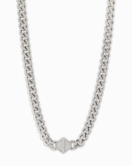Armani Collar de cadena de acero inoxidable