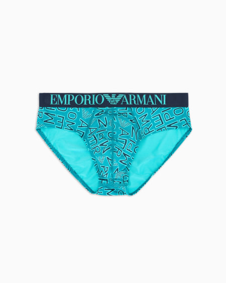 Armani Calzoncillo slip de microfibra reciclada con estampado integral ASV