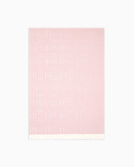 Armani Bufanda de lana con motivo de tejido jacquard geométrico