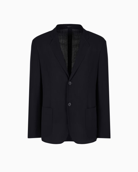 a|x armani exchange Single-breasted virgin-wool jacket