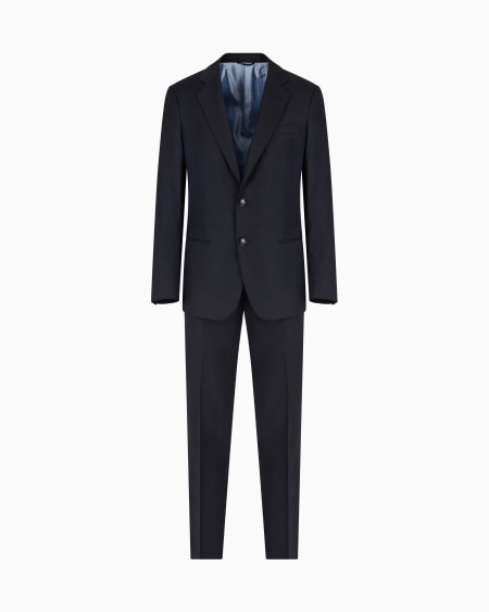 a|x armani exchange Manhattan line virgin-wool single-breasted suit