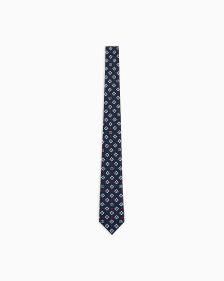 a|x armani exchange Printed silk tie