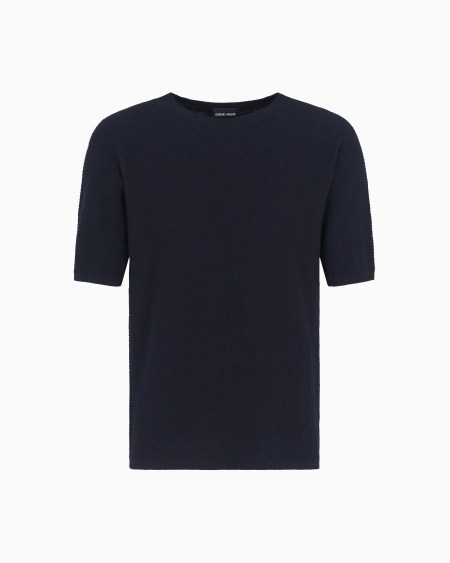 a|x armani exchange Chevron virgin wool crew-neck jumper