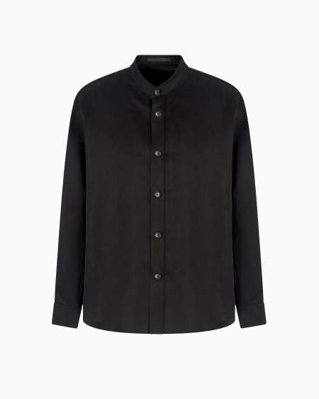 a|x armani exchange Shirt jacket in Lyocell and linen canvas