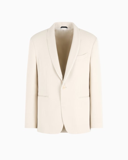 a|x armani exchange Single-breasted jacket in a silk blend