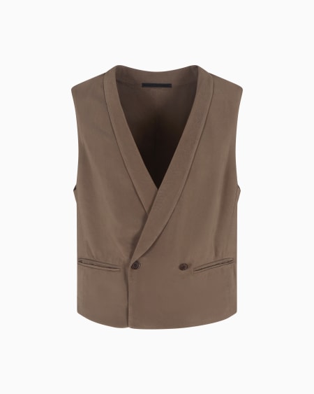 a|x armani exchange Double-breasted viscose waistcoat